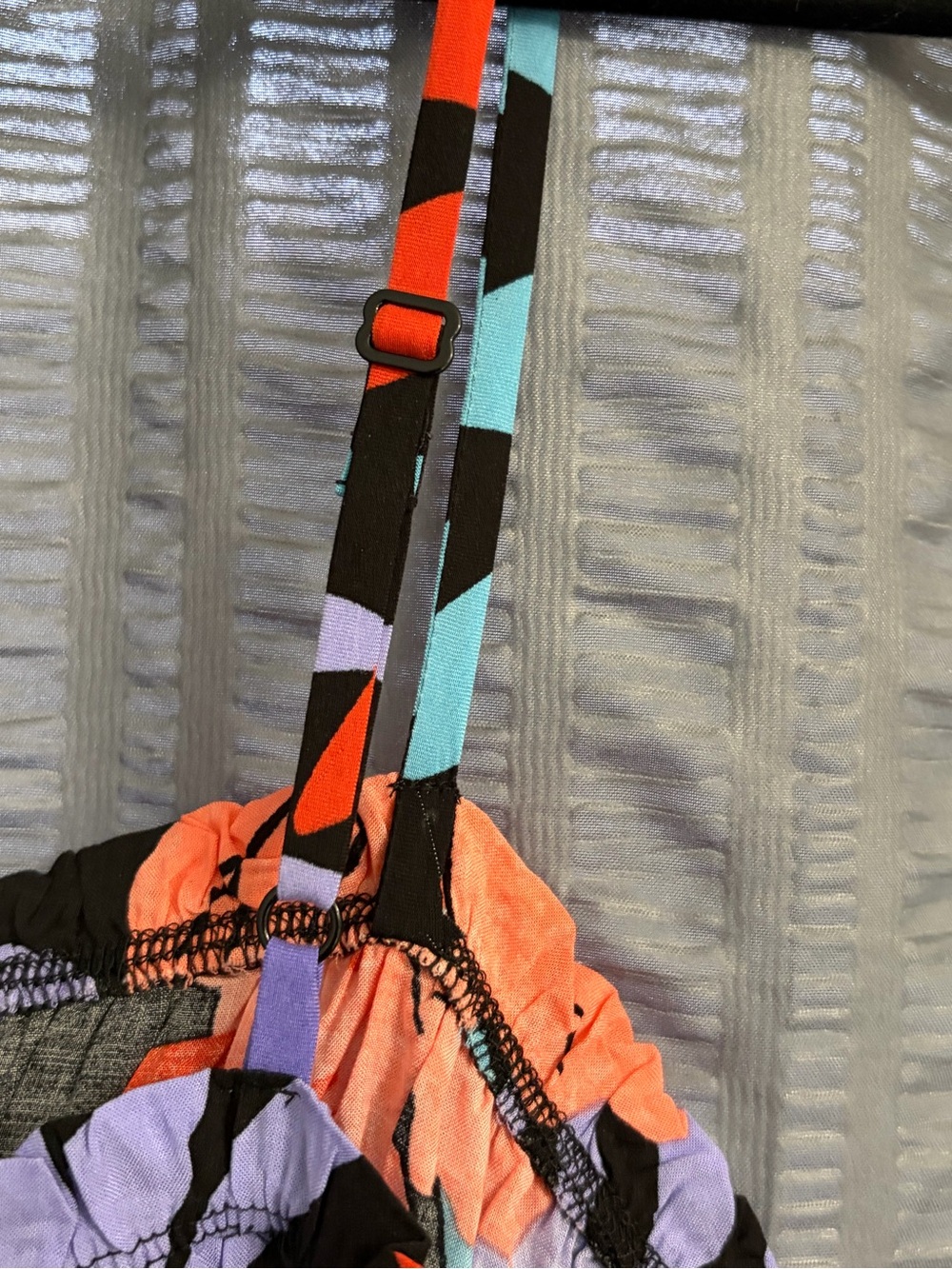Refinery29 Tropical Leaf Black Teal Orange Hawaiian Strap Maxi Dress Medium NWT - Picture 5 of 12